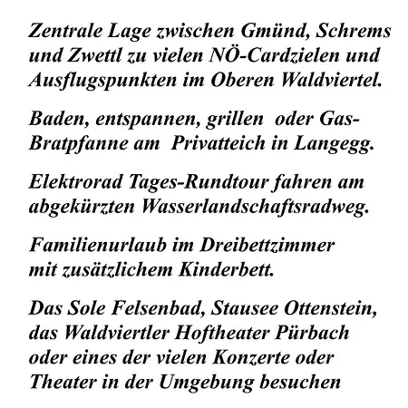 Gasthuis Sommerfrische Waldviertel Kirchberg am Walde