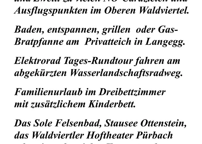 Gasthuis Sommerfrische Waldviertel Kirchberg am Walde